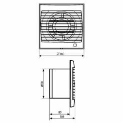 Aérateur Decor 200 CHZ 185 M3/h Hygrostat 9 Aérateur Decor 200 CHZ 185 M3/h Hygrostat -Schneider Electric Soldes aerateur axial unelvent serie decor 100 200 300 chz 402985 180 m3 h 3