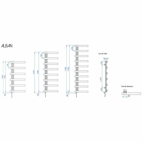 Sèche Serviette électrique Alban TALR 250 Watts 4 Sèche Serviette électrique Alban TALR 250 Watts – Image 2