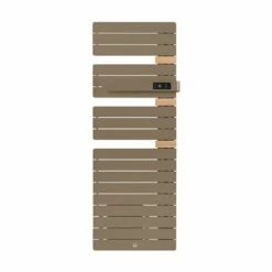 Sèche Serviette électrique Allure 3 Classique 750+1000 Watts, Mât à Droite Brun Sable