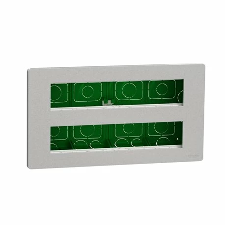 Schneider Electric Boîte De Concentration Encastrée Complète Unica NU171030 Aluminium 2 Rangs De 10 Modules 3 Schneider Electric Boîte De Concentration Encastrée Complète Unica NU171030 Aluminium 2 Rangs De 10 Modules