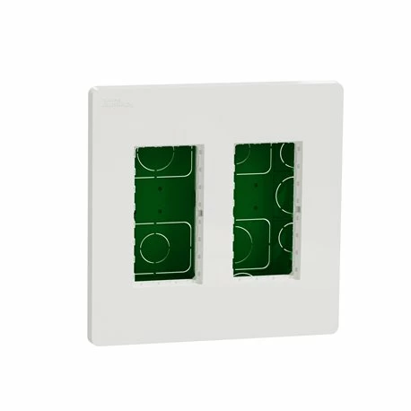 Schneider Electric Boîte De Concentration Encastrée Complète Unica NU172418 Blanc 2 Colonnes De 4 Modules 3 Schneider Electric Boîte De Concentration Encastrée Complète Unica NU172418 Blanc 2 Colonnes De 4 Modules