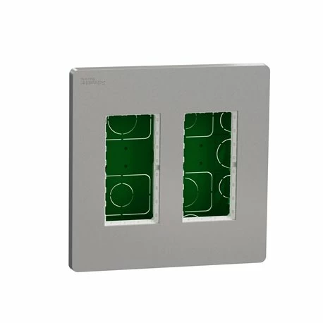 Schneider Electric Boîte De Concentration Encastrée Complète Unica NU172430 Aluminium 2 Colonnes De 4 Modules 3 Schneider Electric Boîte De Concentration Encastrée Complète Unica NU172430 Aluminium 2 Colonnes De 4 Modules