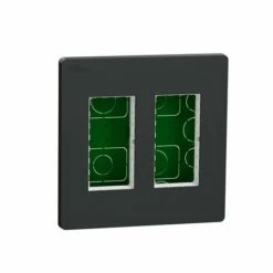 Schneider Electric Boîte De Concentration Encastrée Complète Unica NU172454 Anthracite 2 Colonnes De 4 Modules