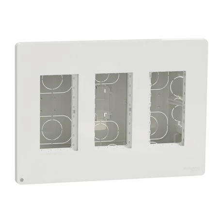 Schneider Electric Boîte De Concentration Encastrée Complète Unica NU173420 Blanc Antibactérien 3 Colonnes De 4 Modules 3 Schneider Electric Boîte De Concentration Encastrée Complète Unica NU173420 Blanc Antibactérien 3 Colonnes De 4 Modules