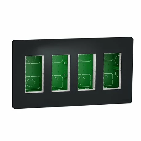 Schneider Electric Boîte De Concentration Encastrée Complète Unica NU174454 Anthracite 4 Colonnes De 4 Modules 3 Schneider Electric Boîte De Concentration Encastrée Complète Unica NU174454 Anthracite 4 Colonnes De 4 Modules