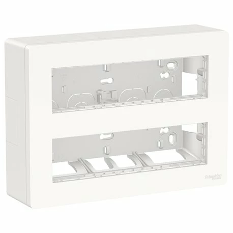Schneider Electric Boîte De Concentration Saillie Complète Unica NU121820 Blanc Antibactérien 2 Rangs De 8 Modèles 3 Schneider Electric Boîte De Concentration Saillie Complète Unica NU121820 Blanc Antibactérien 2 Rangs De 8 Modèles