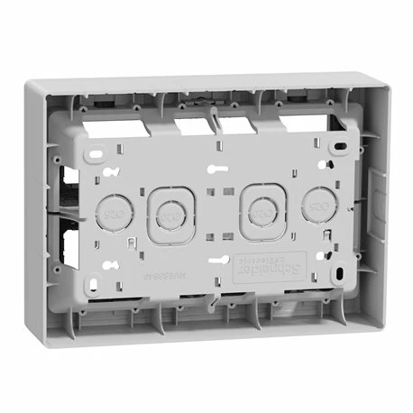 Schneider Electric Boîte De Concentration Saillie Complète Unica NU121830 Aluminium 2 Rangs De 8 Modules 5 Schneider Electric Boîte De Concentration Saillie Complète Unica NU121830 Aluminium 2 Rangs De 8 Modules – Image 3