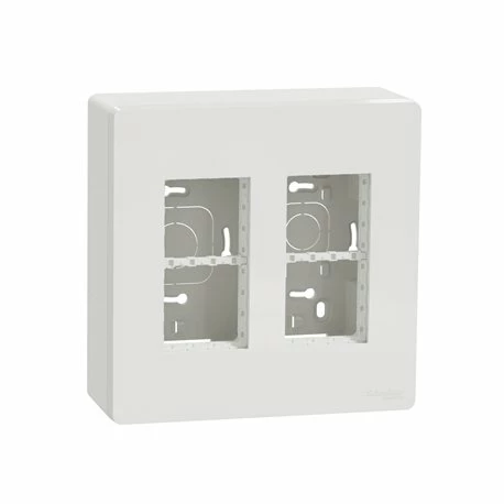 Schneider Electric Boîte De Concentration Saillie Complète Unica NU122418 Blanc 2 Colonnes De 4 Modules 3 Schneider Electric Boîte De Concentration Saillie Complète Unica NU122418 Blanc 2 Colonnes De 4 Modules