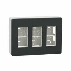 Schneider Electric Boîte De Concentration Saillie Complète Unica NU123454 Anthracite 3 Colonnes De 4 Modules