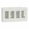 Schneider Electric Boîte De Concentration Saillie Complète Unica NU124420 Blanc Antibactérien 4 Colonnes De 4 Modules