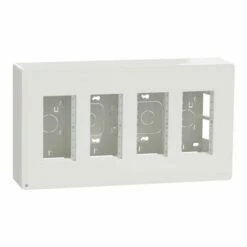 Schneider Electric Boîte De Concentration Saillie Complète Unica NU124420 Blanc Antibactérien 4 Colonnes De 4 Modules