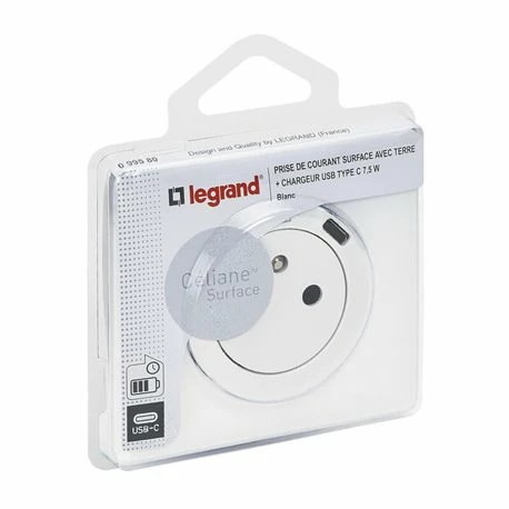 Prise De Courant 2P+T Avec Chargeur USB-C Céliane Complet 099580 Blanc 4 Prise De Courant 2P+T Avec Chargeur USB-C Céliane Complet 099580 Blanc – Image 2