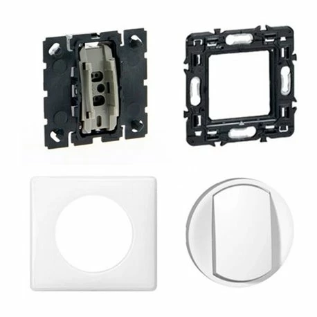 Bouton Poussoir Complet Avec Plaque Céliane Soft 6A Blanc 099570 5 Bouton Poussoir Complet Avec Plaque Céliane Soft 6A Blanc 099570 – Image 3