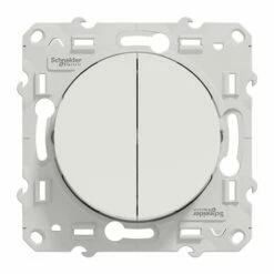 Bouton Poussoir Double Odace S520216 Blanc Brillant -Schneider Electric Soldes bouton poussoir double odace s520216 blanc brillant 7