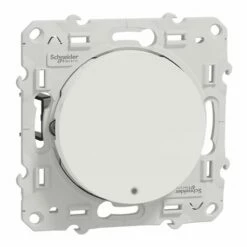 Bouton Poussoir Lumineux Sans Marquage Odace S525276 Blanc Brillant