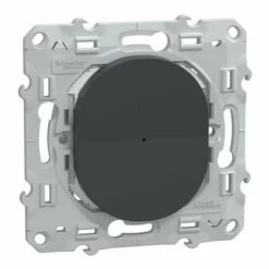 Bouton Poussoir Wiser Ovalis S340530W 10 A Zigbee Anthracite