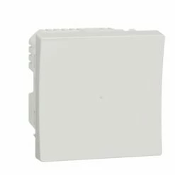 Schneider Electric Bouton Poussoir Wiser Unica NU353720W 10 A Zigbee Blanc Antimicrobien Mécanisme Seul