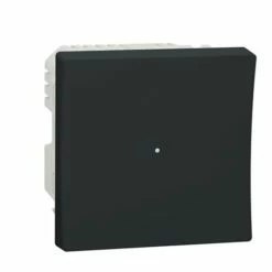 Schneider Electric Bouton Poussoir Wiser Unica NU353754W 10 A Zigbee Anthracite Mécanisme Seul