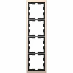 Schneider Electric Cadre De Finition Métal D-Life MTN4040-6551 Champagne 4 Postes