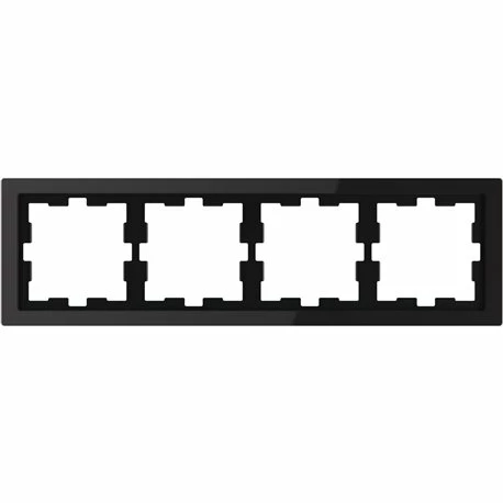 Schneider Electric Cadre De Finition Verre D-Life MTN4040-6503 Noir 4 Postes 3 Schneider Electric Cadre De Finition Verre D-Life MTN4040-6503 Noir 4 Postes