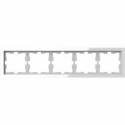 Schneider Electric Cadre De Finition Verre D-Life MTN4050-6520 Blanc 5 Postes