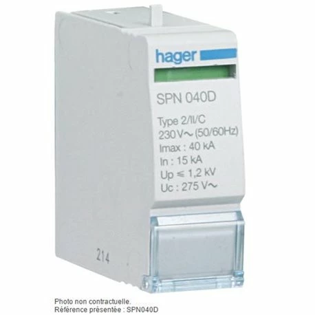 Cartouche Pour Parafoudre 230 V SPN015D 3 Cartouche Pour Parafoudre 230 V SPN015D