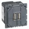 Chargeur Double USB Celiane Type-A 2,4A 12W 067462 1 Chargeur Double USB Celiane Type-A 2,4A 12W 067462 -Schneider Electric Soldes chargeur double usb celiane type a 24a 12w 067462