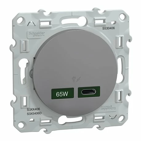 Chargeur USB C 65W Odace S530406 Aluminium 3 Chargeur USB C 65W Odace S530406 Aluminium