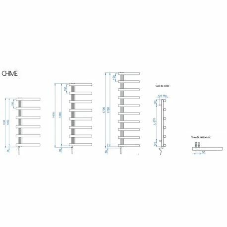 Sèche Serviette électrique Chime TCHR 250 Watts 5 Sèche Serviette électrique Chime TCHR 250 Watts – Image 3