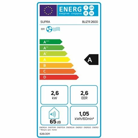 Supra Climatiseur Mobile Monobloc BLIZR2600 2,6 KWatts Froid Seul 4 Supra Climatiseur Mobile Monobloc BLIZR2600 2,6 KWatts Froid Seul – Image 2