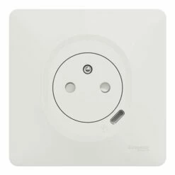 Combi Prise 2P+T 16A Affleurante+chargeur USB-C 10,5W Connex. Auto. Ovalis S320089 Blanc -Schneider Electric Soldes combi prise 2pt 16a affleurantechargeur usb c 105w connex auto ovalis s320089 blanc 3