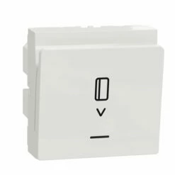 Commande à Carte électronique Unica NU354018 Blanc 2 Modules Mécanisme Seul