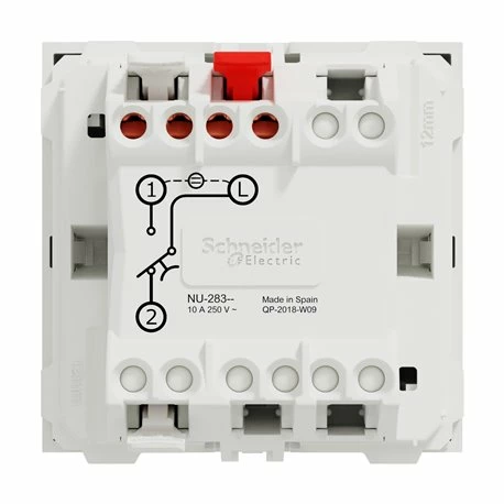 Commande à Carte NO/NF 10A Unica NU328318 Blanc 2 Modules Mécanisme Seul 5 Commande à Carte NO/NF 10A Unica NU328318 Blanc 2 Modules Mécanisme Seul – Image 3