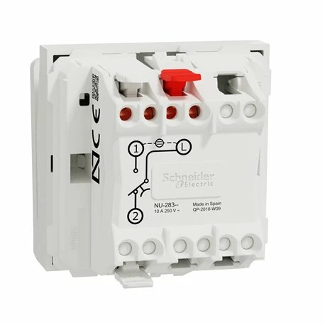 Commande à Carte NO/NF 10A Unica NU328318 Blanc 2 Modules Mécanisme Seul 8 Commande à Carte NO/NF 10A Unica NU328318 Blanc 2 Modules Mécanisme Seul – Image 6