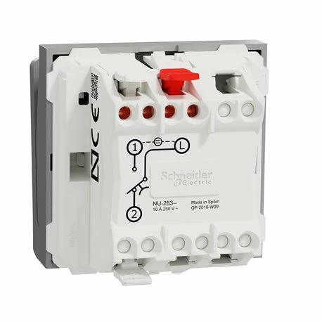 Commande à Carte NO/NF 10A Unica NU328330 Aluminium 2 Modules Mécanisme Seul 7 Commande à Carte NO/NF 10A Unica NU328330 Aluminium 2 Modules Mécanisme Seul – Image 5