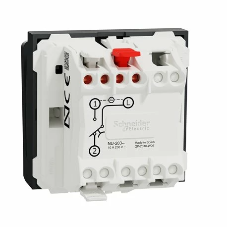 Commande à Carte NO/NF 10A Unica NU328354 Anthracite 2 Modules Mécanisme Seul 5 Commande à Carte NO/NF 10A Unica NU328354 Anthracite 2 Modules Mécanisme Seul – Image 3