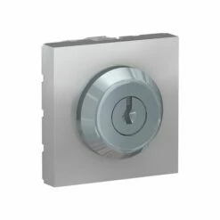 Commande à Clé 3 Pos Rappel Centre 2 NO Indep Unica NU373130 Aluminium 2 Modules Mécanisme Seul