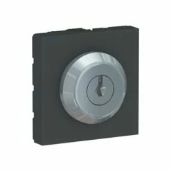 Commande à Clé 3 Pos Rappel Centre 2 NO Indep Unica NU373154 Anthracite 2 Modules Mécanisme Seul