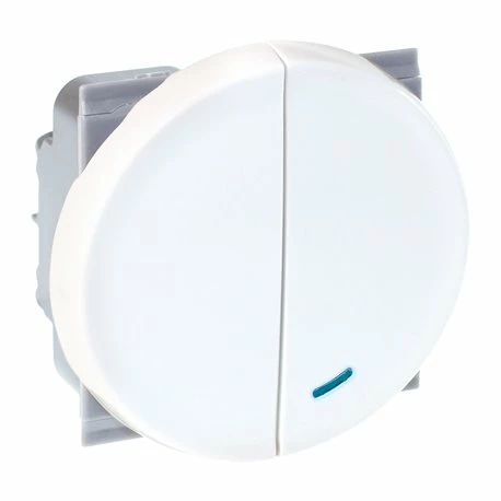 Commande Combiné Poussoir + Va Et Vient Avec Et Sans Voyant Blanc 3 Commande Combiné Poussoir + Va Et Vient Avec Et Sans Voyant Blanc