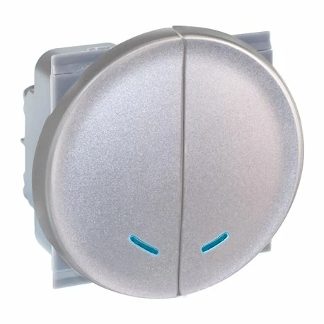 Commande Combiné Va Et Vient Avec Voyant Silver 3 Commande Combiné Va Et Vient Avec Voyant Silver