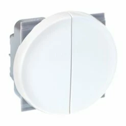 Commande Double Poussoir à Fermeture Sans Voyant Blanc