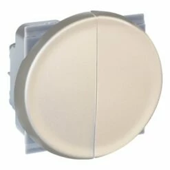 Commande Va Et Vient + Bouton Poussoir Sans Voyant Titane