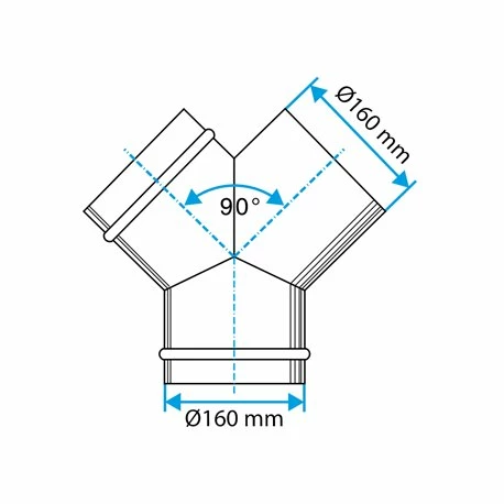 Culotte 90° Ø160 Mm 4 Culotte 90° Ø160 Mm – Image 2