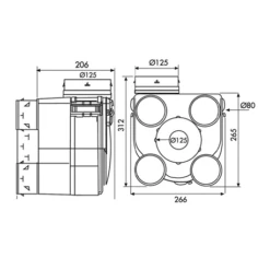 VMC Simple Flux Deco 2 K Groupe + Bouches -Schneider Electric Soldes deco 2 k 604141 bouche 2x80mm 2