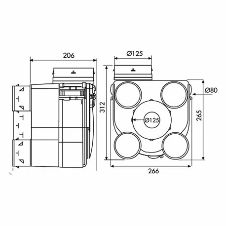 VMC Simple Flux Deco Serenite 26,75 W Th-C Moteur+bouches 7 VMC Simple Flux Deco Serenite 26,75 W Th-C Moteur+bouches – Image 5