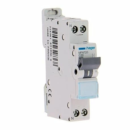 Disjoncteur 1P+N 3kA C-20A 1 Module MFN720 3 Disjoncteur 1P+N 3kA C-20A 1 Module MFN720