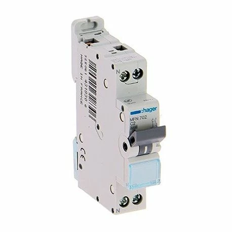 Disjoncteur 1P+N 3kA C-2A 1 Module MFN702 4 Disjoncteur 1P+N 3kA C-2A 1 Module MFN702 – Image 2