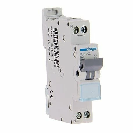Disjoncteur 1P+N 3kA C-2A 1 Module MFN702 3 Disjoncteur 1P+N 3kA C-2A 1 Module MFN702