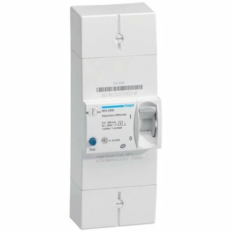 Disjoncteur De Branchement Differentiel 2P 15-45A 500mA Selectif HDA245S 3 Disjoncteur De Branchement Differentiel 2P 15-45A 500mA Selectif HDA245S
