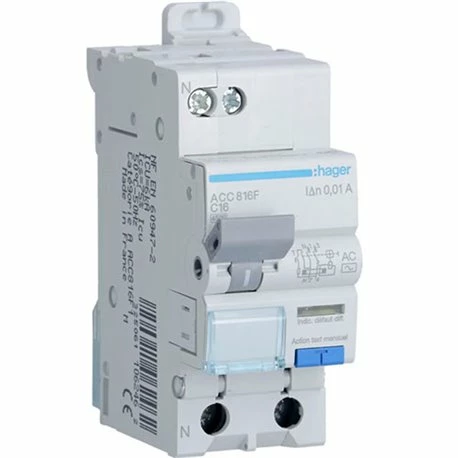Disjoncteur Differentiel 1P+N 4.5-6kA C-16A 30mA Type AC ADC816F 3 Disjoncteur Differentiel 1P+N 4.5-6kA C-16A 30mA Type AC ADC816F